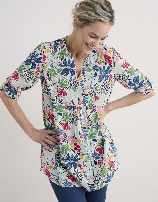 Seasalt - Seasalt Cornwall Seaweed Flower Chalk Op Art Tunic