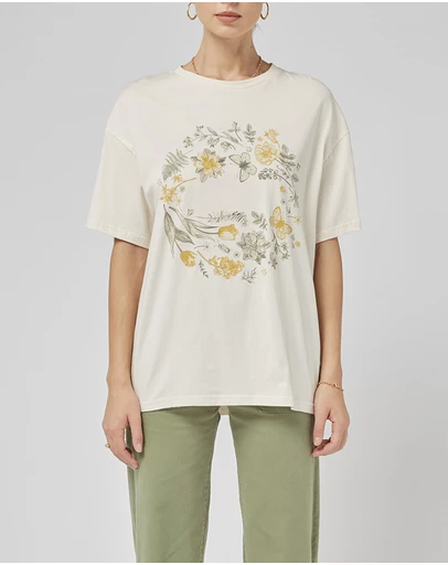 DRICOPER DENIM - Amy Cream WL Printed Tee