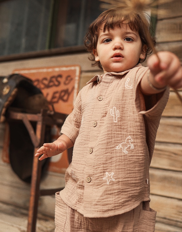 Kynd Baby - Woven Shirt in Mocha