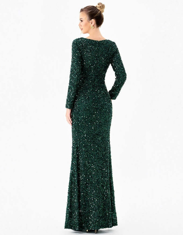 Bariano - Clyra Sleeved Sequin Maxi