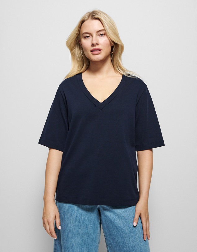 Commonry - Cotton V Neck T Shirt