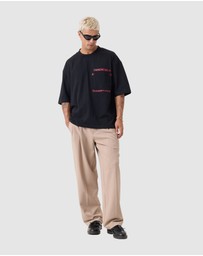 Zanerobe - Stacked Flow Tee Black