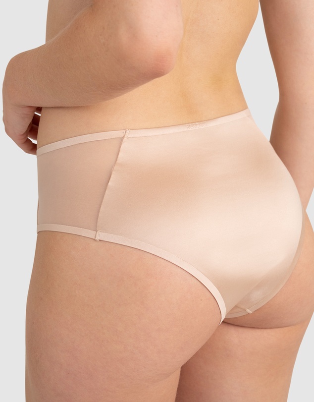 Passionata - Bianca Shiny Microfibre & Tulle High Waist Brief