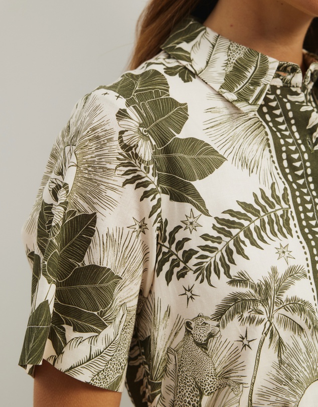Atmos&Here - Remi Linen Blend Midi Shirt Dress