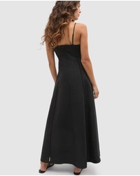 Seed Heritage - Linen Trim Insert Midi Dress