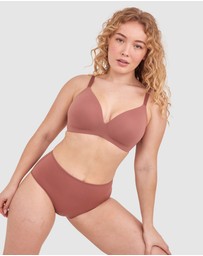 Bras N Things - NKD High Waist Brazilian Knicker-Mocha