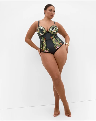 City Chic - Paradiso Print Underwire 1 Piece