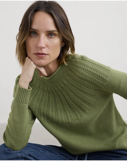 Seasalt - Seasalt Cornwall Green Stone Chat Jumper