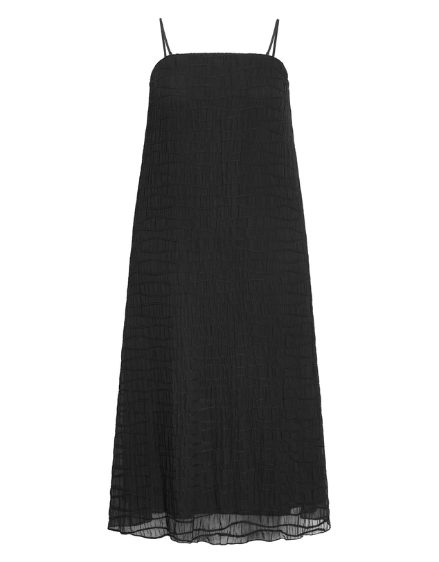City Chic - Plus size Clarissa Strappy Shirred Maxi Dress - black