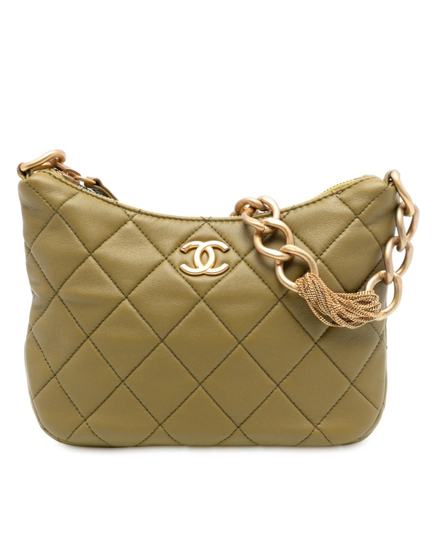 Pre-Loved by Azura Reborn - Pre-Loved Paris Dakar Quilted Lambskin Mixed Chain Hobo