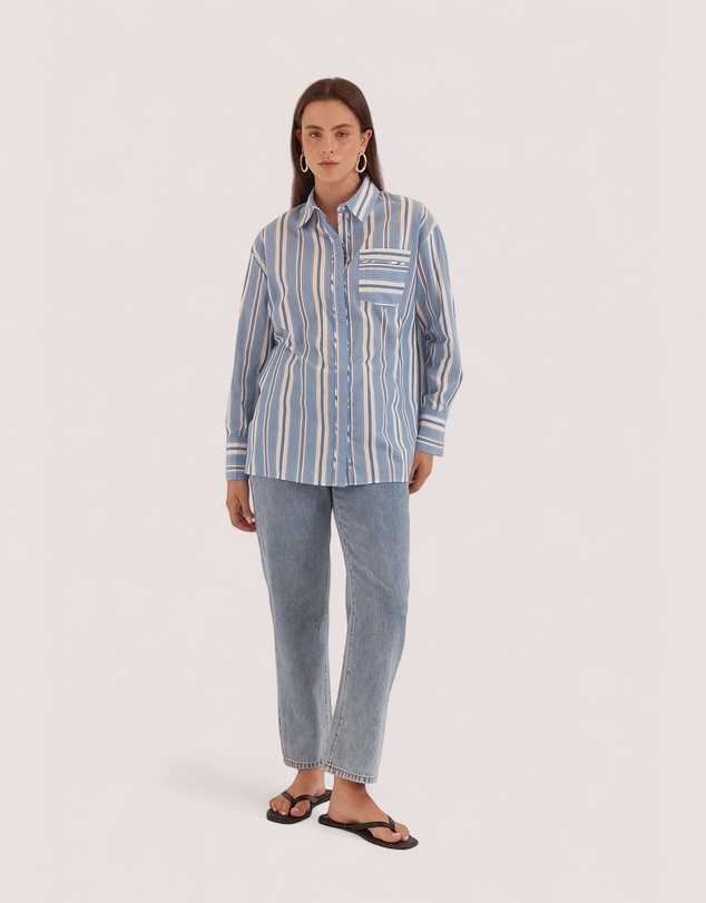 Sass - Nyx Piped Stripe Shirt
