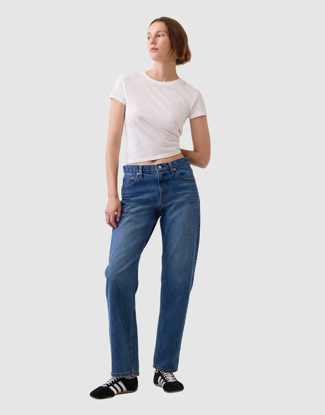 GAP - Mid Rise Straight Taper Barrel Jeans