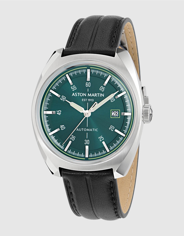 Aston Martin - TS2 Automatic Black Leather Strap Watch