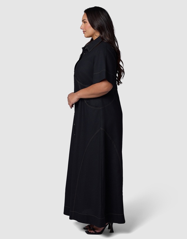 Sunday In The City - No Saints Maxi Shirt Dress