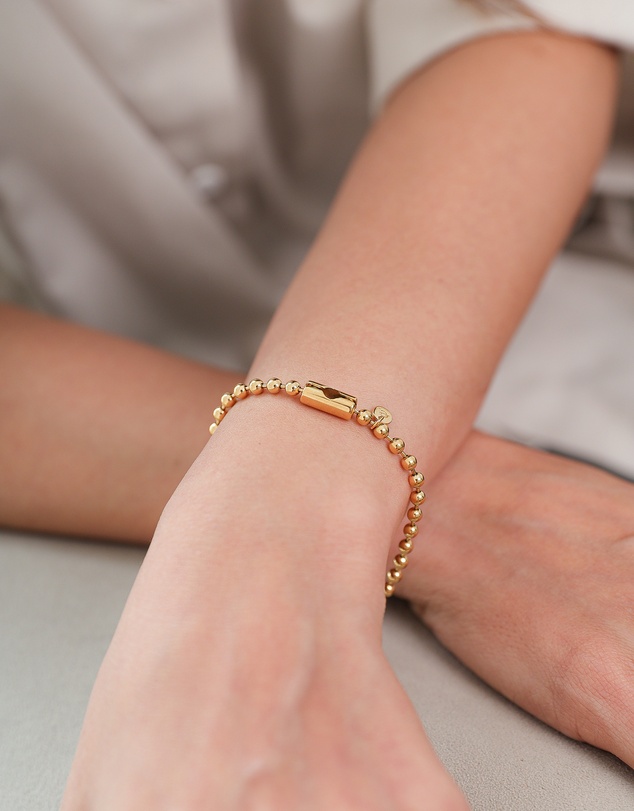 Elli Jewelry - Round Charm Bracelet in Gold-Plated 925 Silver