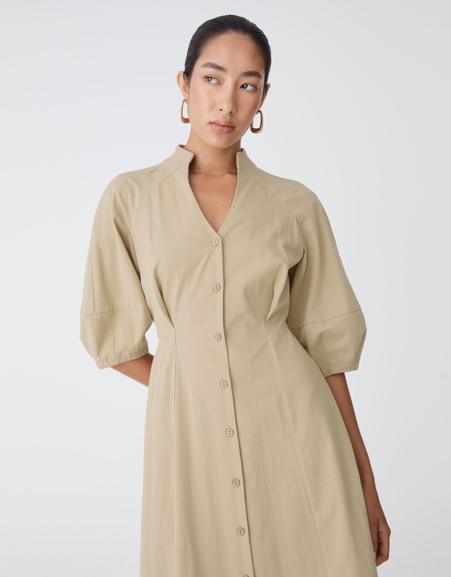 Forcast - Lyn Lantern Sleeve Shirt Dress