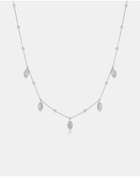 Ania Haie - Silver Leaf Station Necklace
