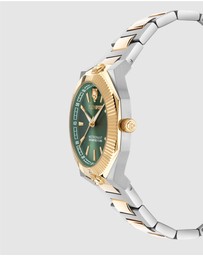 Plein Sport - PLEIN METRONAUT 36mm Green Dial and Silver two-tone bracelet