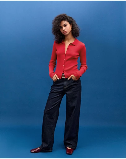 Forcast - Bristol Collared Rib Cardigan