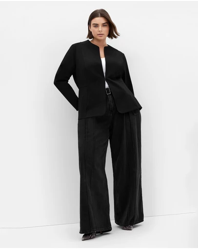 City Chic - Plus size Peyton Ponte Jacket - black