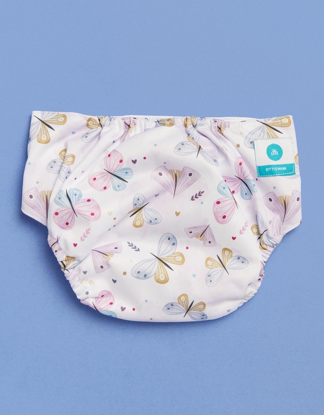 itti bitti - Reusable Swim Nappy + Small Double Pocket Wetbag - Butterfly