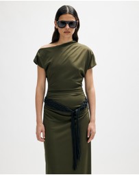 Minima Esenciales - Ise Macrame Belt Maxi Dress