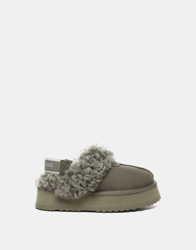 EVERAU - Australian Shepherd Ugg Waffle Curly Platform Cow Suede Upper House Shoes