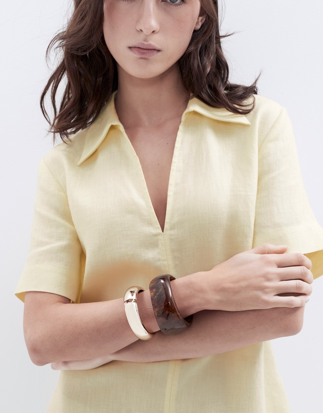 UNISON - Collared Linen Dress