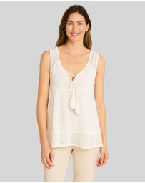 KAJA Clothing - Mariam Top Non-Sleeves White
