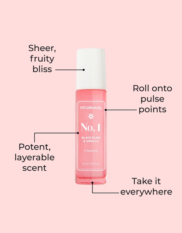 MCoBeauty - Roll-On Fragrance Hair & Body 10mL - No.1 (Black Plum & Vanilla)