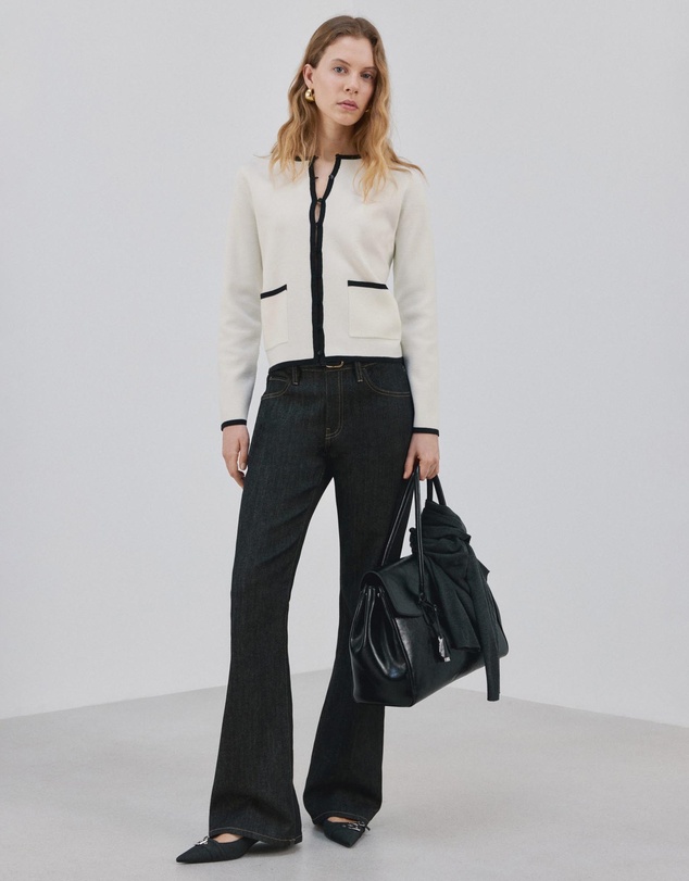 M.N.G - Contrasting Ribbed Cardigan