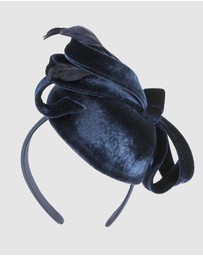 Max Alexander - Velvet Navy Winter Pillbox Fascinator
