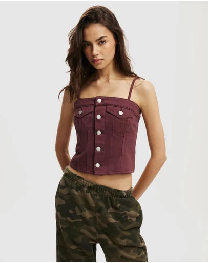 Cotton On - Denim Button Top