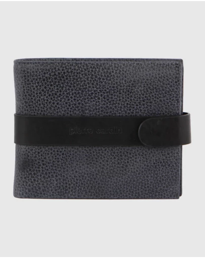 Pierre Cardin - Woven-Embossed Leather Tab Wallet with RFID