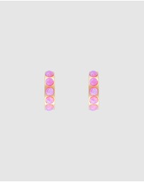 FAIRLEY - Pink Opal Crystal Huggies