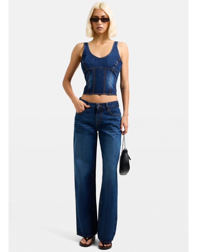 Neon Hart - Greta Panel Denim Top