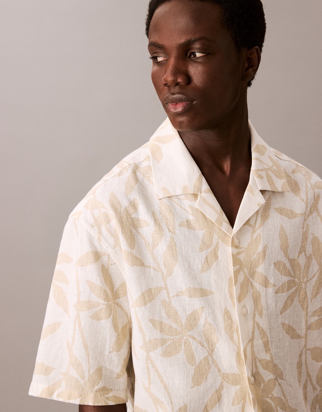 Calvin Klein - Printed Linen Relaxed Shirt