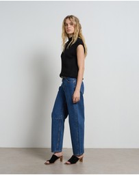 DRICOPER DENIM - Chloe Mid Rise Barrel Jeans