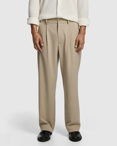 yd. - Brooks Pleated Wide Chino