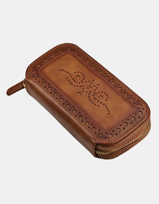 Wolf - WOLF Brogue Double Watch Zip Pouch