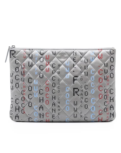 Pre-Loved by Azura Reborn - Pre-Loved Medium Quilted Lambskin Data Center O Case Clutch
