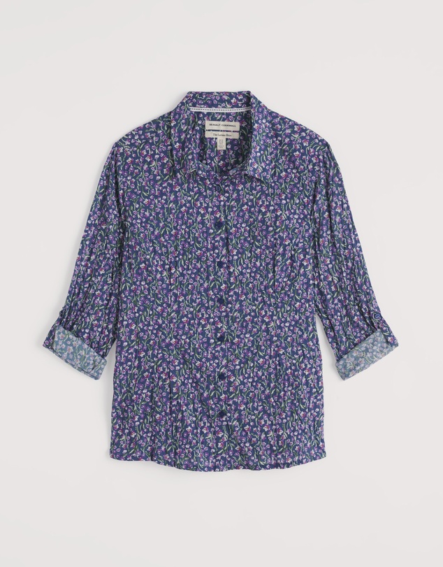 Seasalt - Seasalt Cornwall Purple Larissa Shirt in Crinkled Organic Cotton