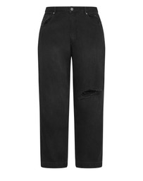 City Chic - Plus size Harley Fit Kenia Straight Jean - black wash