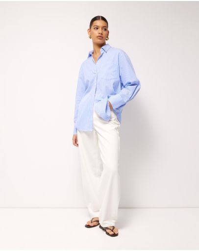 Blue & White Stripe