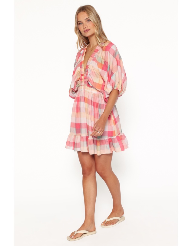 Petal & Pup - Itsy Mini Dress - Pink Picnic Plaid