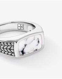 Michael Hill - Howlite Signet Ring in Sterling Silver