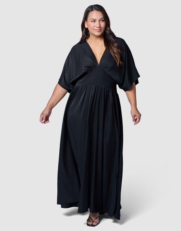 Sunday In The City - Black Noise Maxi Dress