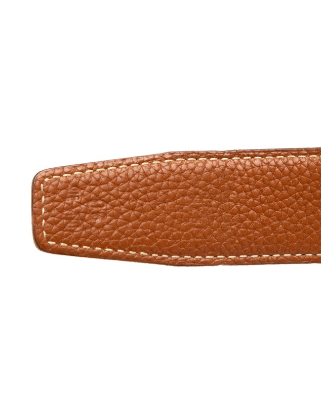 Pre-Loved by Azura Reborn - Pre-Loved Box Calf and Togo Constance H Reversible Belt