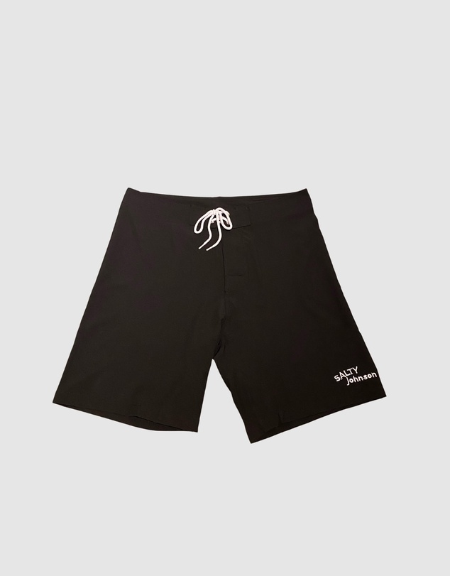 Salty Johnson - Classic Performance Board Shorts - Black
