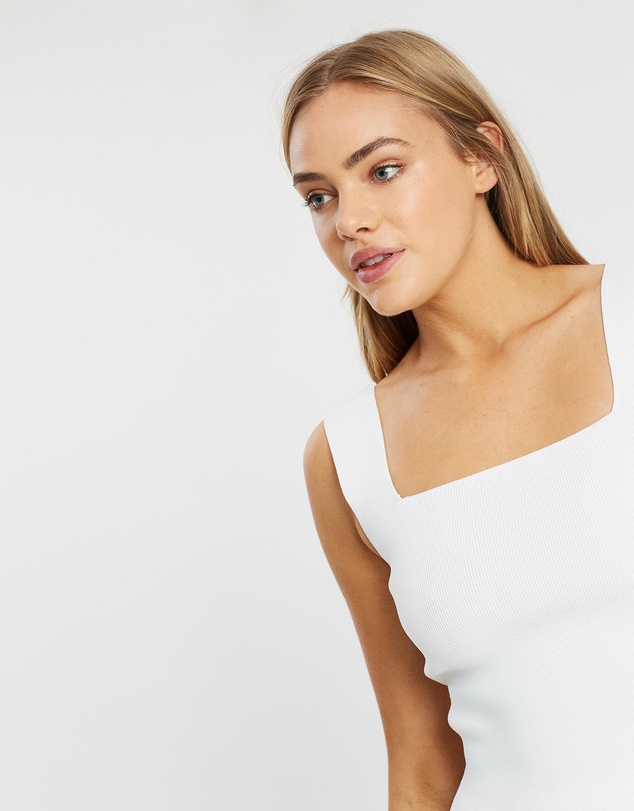 White By FTL - Becca Crepe Knit Top